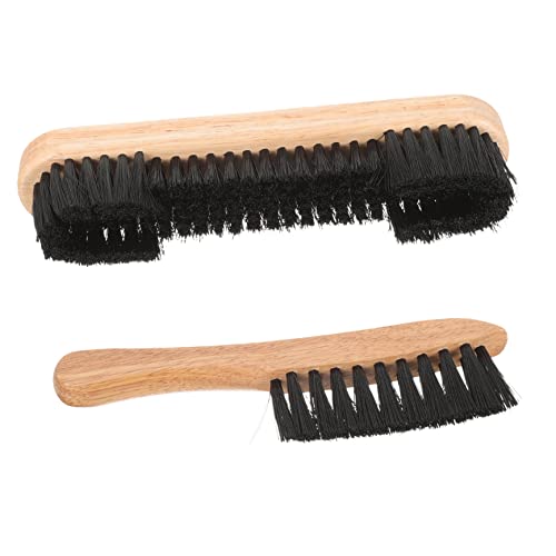 BESPORTBLE 2pcs Pool Table Cleaning Brush Set Wooden Billiards Table Dust Removal Tool Multi-Purpose Rail Surface Cleaner Compact Design for Efficient Maintenance