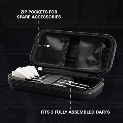 Target Darts Luke Littler Ghost Series Takoma Wallet, Regular – Darts Case, Black/White Storage Cases, “The Nuke” Zipper Dart Holder, Professional Accessories – Holds 3 Fully Assembled Darts - style: Regular Wallet