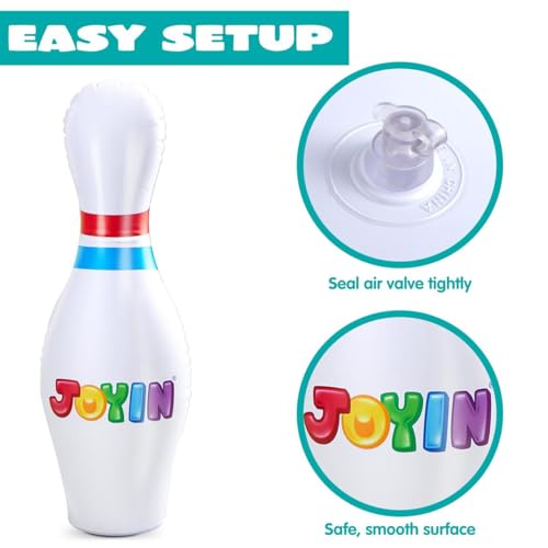 JOYIN Giant Inflatable Bowling Set for Kids and Adults, Christmas Birthday Party Games, Kids Education Motor Skills Toys - style: Classic bowling