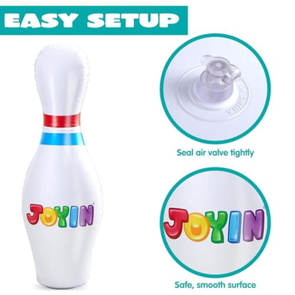 JOYIN Giant Inflatable Bowling Set for Kids and Adults, Christmas Birthday Party Games, Kids Education Motor Skills Toys - style: Classic bowling