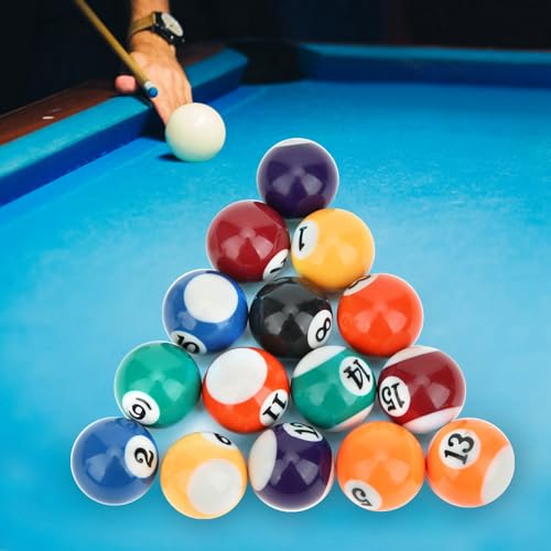 Billiard Ball Set Full Set, Resin Billiard Ball, Billiard Balls Set Pool Table Balls Marble, Tournament Spec Resin Billiard Balls Wooden 16 Ball Rack Billiard Table Accesssory