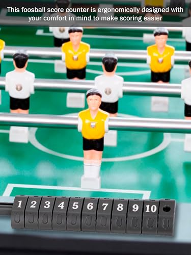 2PCS Foosball Table Parts Score Counters, Foosball Ball 10 Numbers Scoring Score Counter, Table Football Score Keeper for Standard Foosball Tables, Black (26.7cm/10.5in)