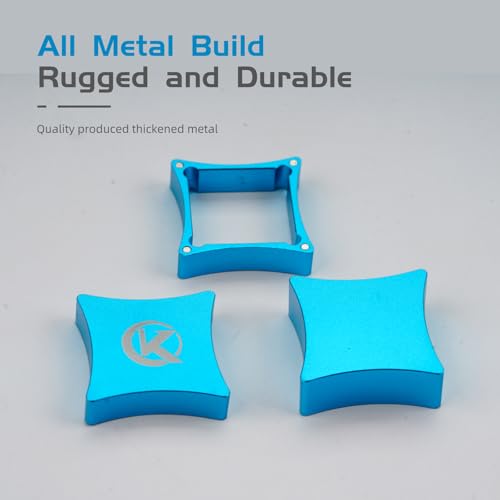 KONLLEN Magnetic Pool Chalk Holder Aluminum Alloy Belt Clip | Portable design, durable metal construction, quick access,metal cue chalk case for pool, snooker and carom - color: Blue-2