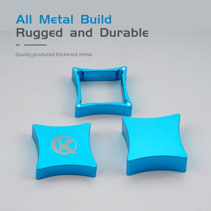 KONLLEN Magnetic Pool Chalk Holder Aluminum Alloy Belt Clip | Portable design, durable metal construction, quick access,metal cue chalk case for pool, snooker and carom - color: Blue-2