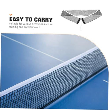 POPETPOP Standard Table Tennis Net 182x15cm Portable Black Nylon Table Tennis Net for Indoor/Outdoor Training