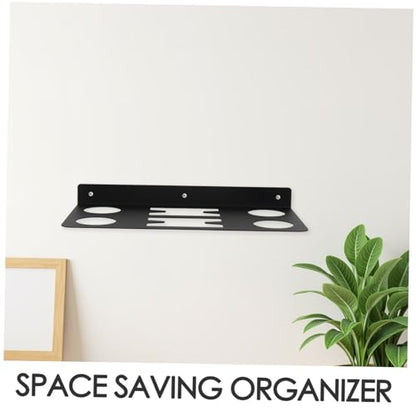 ULTECHNOVO Black Wall-mounted Sports Equipment Wall Rack with Solid Iron Structure, Wide Compatibility and Easy Installation, for Game Room or Training Center Storage