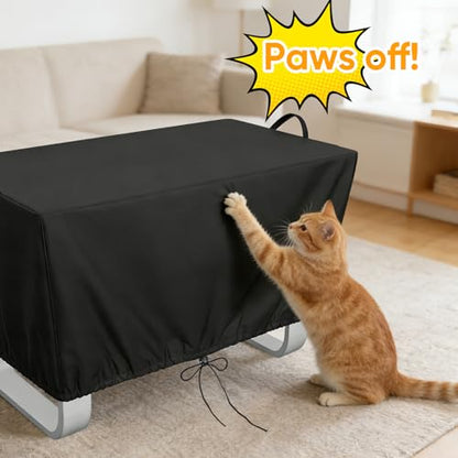 420D Game Table Cover Compatible with 32" Arcade1Up Infinity Game Table | Heavy Duty Waterproof, Adjustable Drawstring ,Pet-resistant, Black - size: 34“L