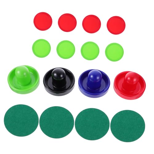 Air Hockey Pushers and Pucks Plastic Hockey Accessories High Impact Resistance Ergonomic Design Comfortable Grip Replacement Large Mallets in Blue Black Red and Light Green