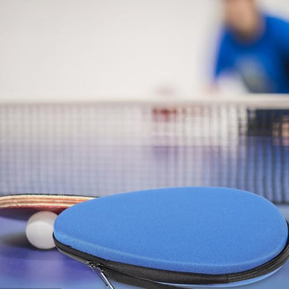 Luxshiny Table Tennis Paddle Case Eva Hard Storage Bag Protective Racket Cover Blue Gourd Style Athletic Organizer for Paddle and Ball