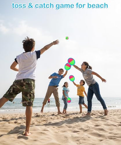 Toss and Catch Ball Game for Kids Ages 3-12, Outdoor Toys for Beach Pool Yard, Boys Birthday Gift, 2 Paddles 2 Sticky Balls - color: Blue, style: 2 paddles 2 balls