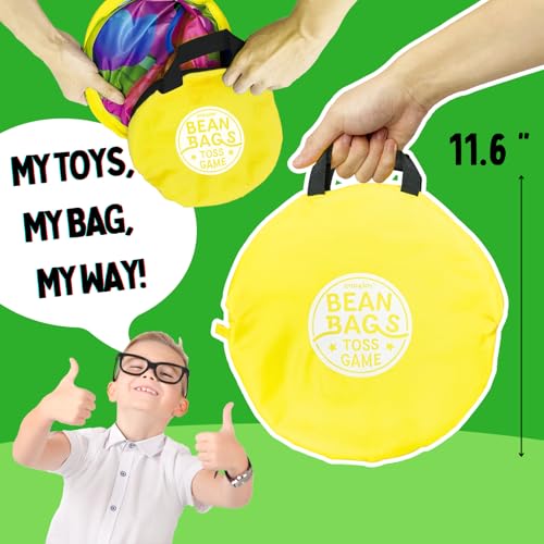 Grip Kids 2-in-1 Dinosaur & Animal Bean Bag Toss Game – Double-Sided 27" Target Board with 6 Bean Bags – Outdoor & Indoor Toy for Toddlers & Kids Ages 3-6 – Birthday Gift - Amazon Exclusive
