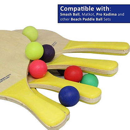 W4W Beach Paddle Ball replacement balls – Extra Balls for Pro Kadima & Smashball Racket (Set of 7 Balls)