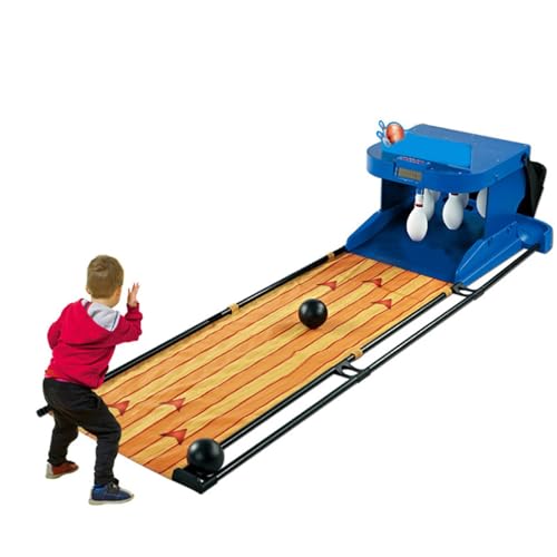 Bowling Alley for Home,Bowling Set Kids,Electronic Bowling Alley Game,Indoor Bowling Ball Sports Game Console,Automatic Reset/Lighting/Simulation Sound Effect,for Children and Adults,3.5m/11ft - size: 3.5m/11ft