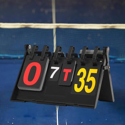 harayaa Basketball Scoreboard Tabletop Flip Match Scorekeeper Portable PVC Material Functional for Coaches Trivia Quizzes Suitable for Soccer Baseball Home