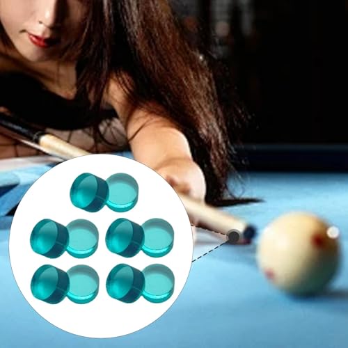10 Pieces Break Jump Clear Cue Tip Billiard Pool Cue Tip Hard Professional Replacement for Player Billiard Beginners Snooker - color: green
