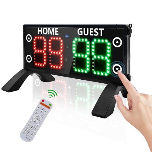 YZ High Bright Large Digital Scoreboard, Portable Outdoor Electronic Scoreboard with Remote, Score Keeper for Basketball/Pickleball/Outdoor Games