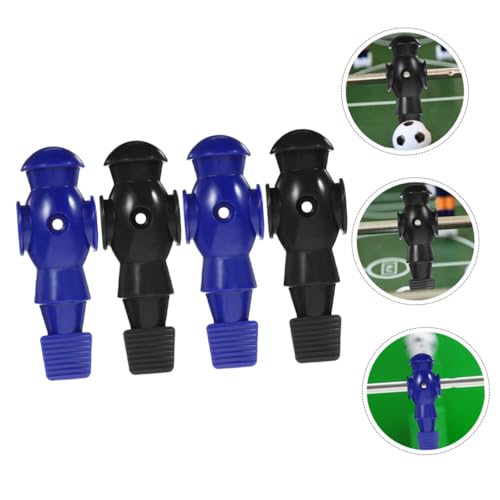 POPETPOP 4Pcs Foosball Player Figurines Replacement for Table Football Game PP Resin Material Wear-Resistant Soccer Player Statues for Standard Desktop Soccer Table Rods
