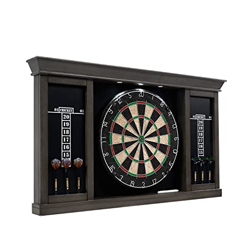 Barrington Palmer Dartboard Pub Style with LED Lights, Pre-asseblemed