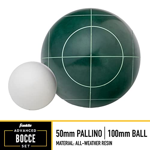 Franklin Sports Bocce Sets - Backyard + Beach Bocce Ball Sets - (8) Outdoor Balls + (1) Pallino - Adult + Family Bocce Sets - style: Advanced
