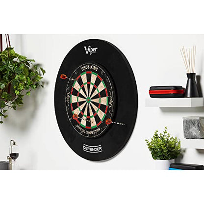 Viper Defender Backboard & Sisal/Bristle Steel Tip Dartboard Bundle - style: Backboard Surround Only (No Dartboard)