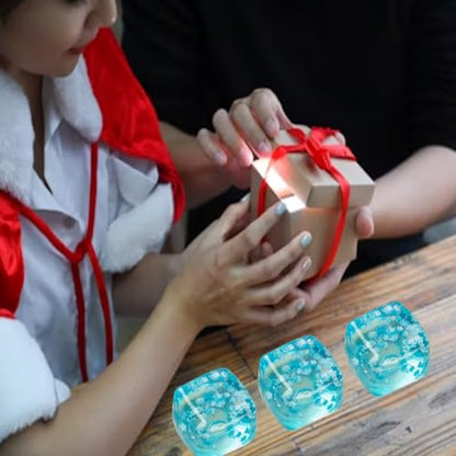 Ice Cube Squishy Toy, Stress Cube - Ice Cubes Stress Balls with Snowflakes Inside, Slow Rising Cube Stress Balls for Adults Kids, Nice Cubes Squishy for Party Favors (4PCS) - style: 4PCS