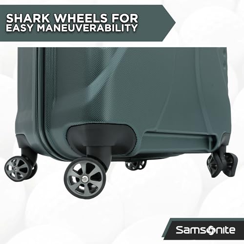 Samsonite Tour Pro Golf Hard Case Travel Bag | Lightweight, Durable ABS Shell, 360 Degree Multi-Directional Shark Wheels - color: Pine Green