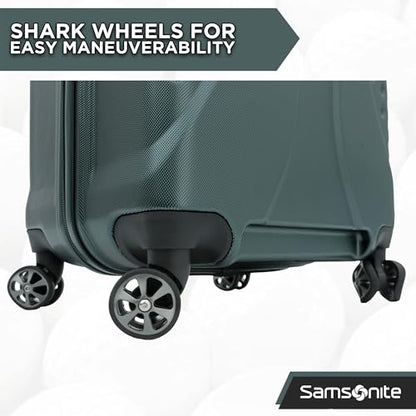 Samsonite Tour Pro Golf Hard Case Travel Bag | Lightweight, Durable ABS Shell, 360 Degree Multi-Directional Shark Wheels - color: Pine Green