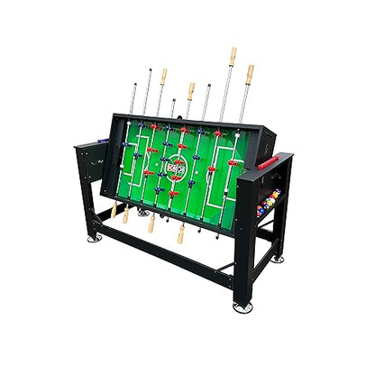 KICK Dyad 55" 2-in-1 Multi-Game Table – Foosball & Billiards/Pool Table - color: Black