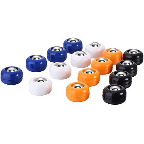 Gejoy Mini Shuffleboard Replacement Puck Tabletop Equipment Rollers Set Shuffleboard Curling Accessories - color: White, Black, Blue, Orange