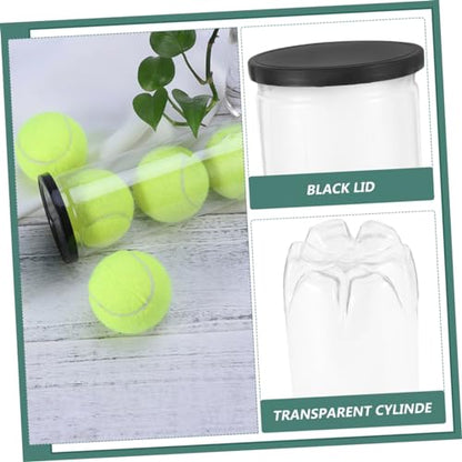 Toyvian Portable Tennis Balls Storage Bottle Clear Organizer for Tennis Badminton Table Tennis Lightweight and Durable Sports Supply Container