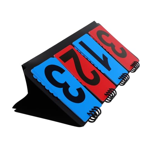 Milisten Portable Flip Scoreboard for Sports Durable and Tabletop Scorekeeper for Tennis Basketball and More Convenient Two-Sided Design for Accurate Game Tracking