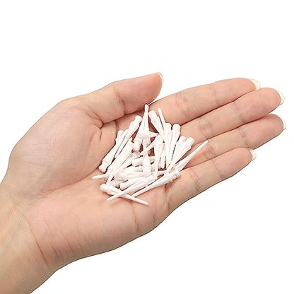 PATIKIL Plastic Dart Tips 2BA Thread Soft Dart Replacement Plastic Tip Soft Tip Dart Accessories - color: White