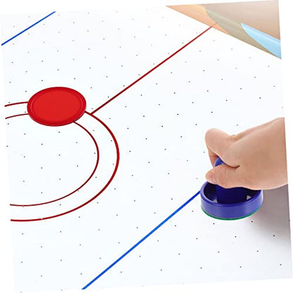 2 Sets Air Hockey Pushers Pucks Mini Air Hockey Table Kit Replacement Parts Plastic Hockey Game Accessories