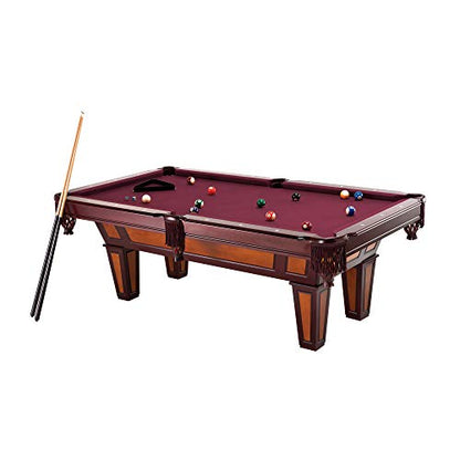 Fat Cat Reno 7.5 Foot Pool Table, Billiard Table with Accuslate Surface, K66 Bumpers, Dark Cherry Finish, Includes Cues and Balls