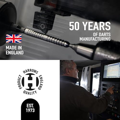 Harrows SUPERGRIP Ultra 90% Tungsten Soft Tip Darts Set. Available in 18g, 21g, 22g - Includes Supergrip Carbon Shafts, Supergrip Flights & Travel Case