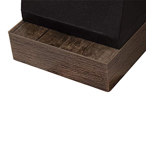 American Legend Kirkwood 9’ Shuffleboard Table with LED Rails, Bowling Game Set, Rustic Wood Finish & Accessories Included