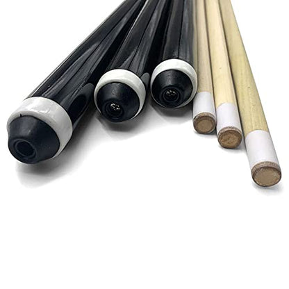 2 Piece Short Wooden Stick Pool Billiard Bridge Stick Billiard House Cue Sticks (48" 2 Piece)
