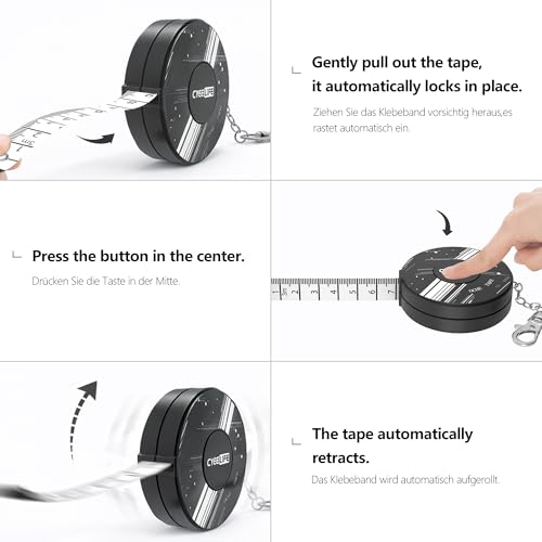 CyeeLife Retractable Dartboard Measure and Oche Guide,Darts Oche Tape Measure for Easy Set Up