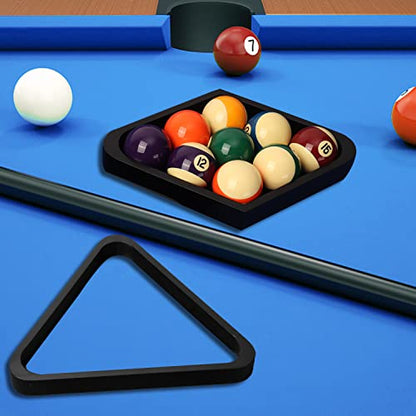 GSE Games & Sports Expert Solid Wood Billiard 8-Ball Triangle / 9-Ball Diamond Pool Ball Racks for 2-1/4" Pool Balls, Pool Table Accessories - color: Black, style: Triangle & Diamond Racks