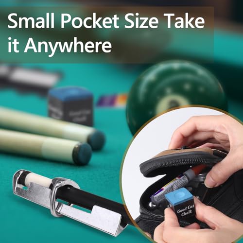 30 pcs Pool Cue Repair Kit 1 5in1 Pool Cue Tips Repair Tool 2 Pool Cue Tip Clamp 12 Billiard Cue Tips 5 Ferrules 6 Chalk Cubes 2 Cue Tips Trimmers