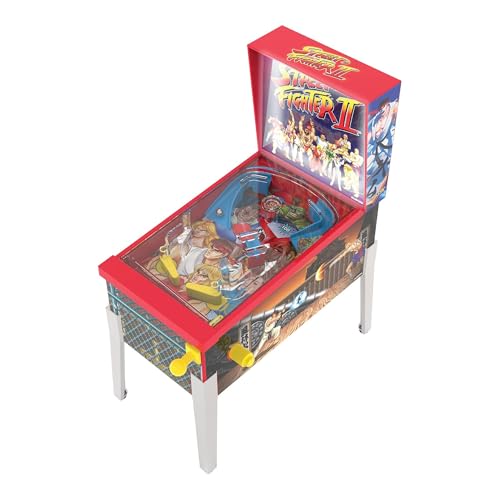 Street Fighter II: Mini Arcade Pinball - Collector Series, Lights & Sounds, Classic Tabletop Game, Skill Shot Challenges, Licensed Toy, Adults-Kids 3+