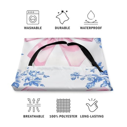 Manfei Blue Bowknot Kids Kitchen Apron - color: Ink Blue