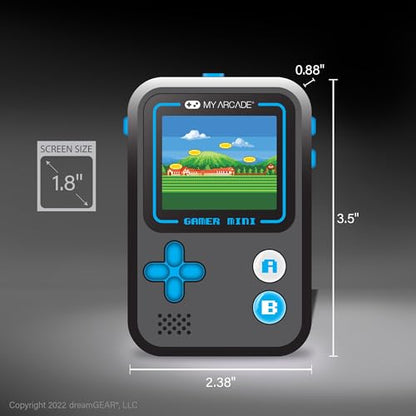 My Arcade Gamer Mini Classic-Blue: Miniature Handheld Gaming System Packed with 160 Games, 1.8" Color Display (DGUN-3926) - style: Gamer Mini Classic-Blue