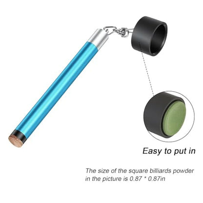 LAKE OF FIRE Pool Cue Chalk Holder – 2-in-1 Billiard Accessory with Pool Chalk Holder & Cue Tip Tool - color: Blue, style: Round