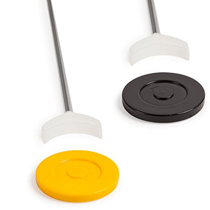 Champion Sports Shuffleboard Set (Cues & Pucks Included) - Easy Setup Indoor/Outdoor Group Game up to 4 Players – Multiple Styles