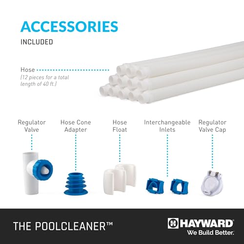Hayward Pool Vacuum for Inground Pools Poolvergnuegen Suction Pool Cleaner (4 Wheel) Automatic Vacuum for In-Ground Pools up to 20 x 40 ft - style: 4-Wheel