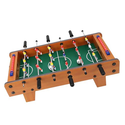 Focket Foosball Table, 50x25x15.5cm Compact Portable Wood Mini Foosball Table, Top Soccer Game with Complete Set for Kids Adults Home Game Room