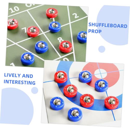UKCOCO 20pcs Mini Shuffleboard Puck Components Set Sturdy Replacement Parts for Tabletop Shuffleboard Games Suitable for Family Fun and Competitive Play