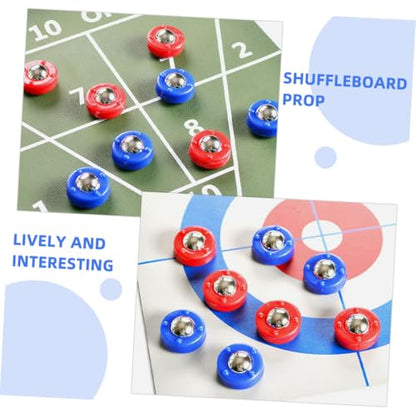 UKCOCO 20pcs Mini Shuffleboard Puck Components Set Sturdy Replacement Parts for Tabletop Shuffleboard Games Suitable for Family Fun and Competitive Play