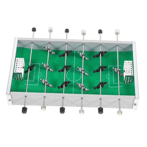 Totority Portable Mini Table Soccer Game Sturdy Alloy and Wood Foosball Table for Indoor Outdoor Use Compact Football Board Game for Family Parties